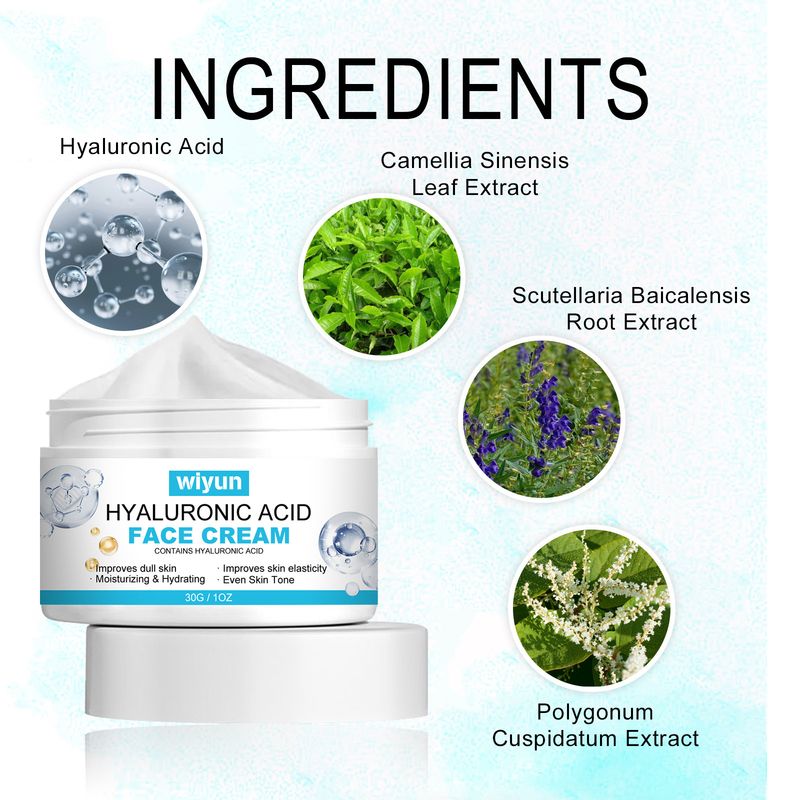 Krem z kwasem hialuronowym, nawilżający skórę, nawilżający i odżywczy_voghion.com