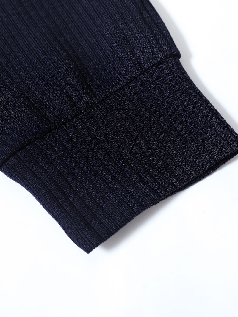 Herren-Poloshirt mit schmaler Passform und langen Ärmeln – atmungsaktives Stretch-Strickgewebe, Business-Casual-T-Shirt mit Button-Down-Kragen in Volltonfarbe für Büro und Alltag_voghion.com
