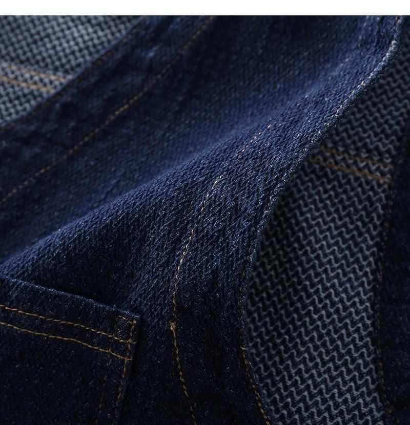 Classic Denim Deep Blue Daytime Single Men's Casual Vest Versatile V-neck Small Jacket Trend_voghion.com