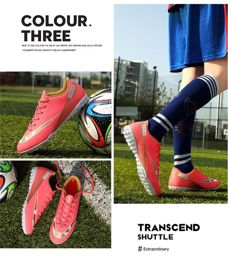 Volledige maat 32-47 zaalvoetbalschoenen voor heren PU leren voetbalschoenen_voghion.com