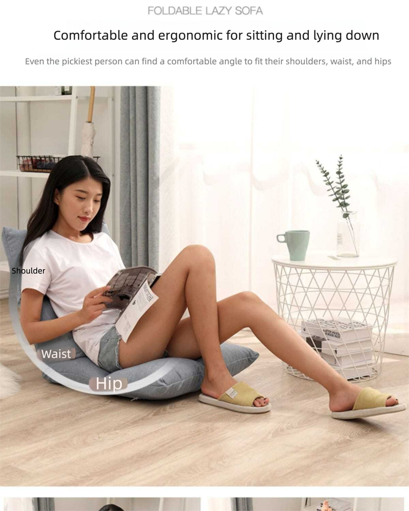 Lazy Tatami For Girls Cute Bedroom Balcony Single Small Sofa Foldable Dormitory Bed Backrest Chair_voghion.com