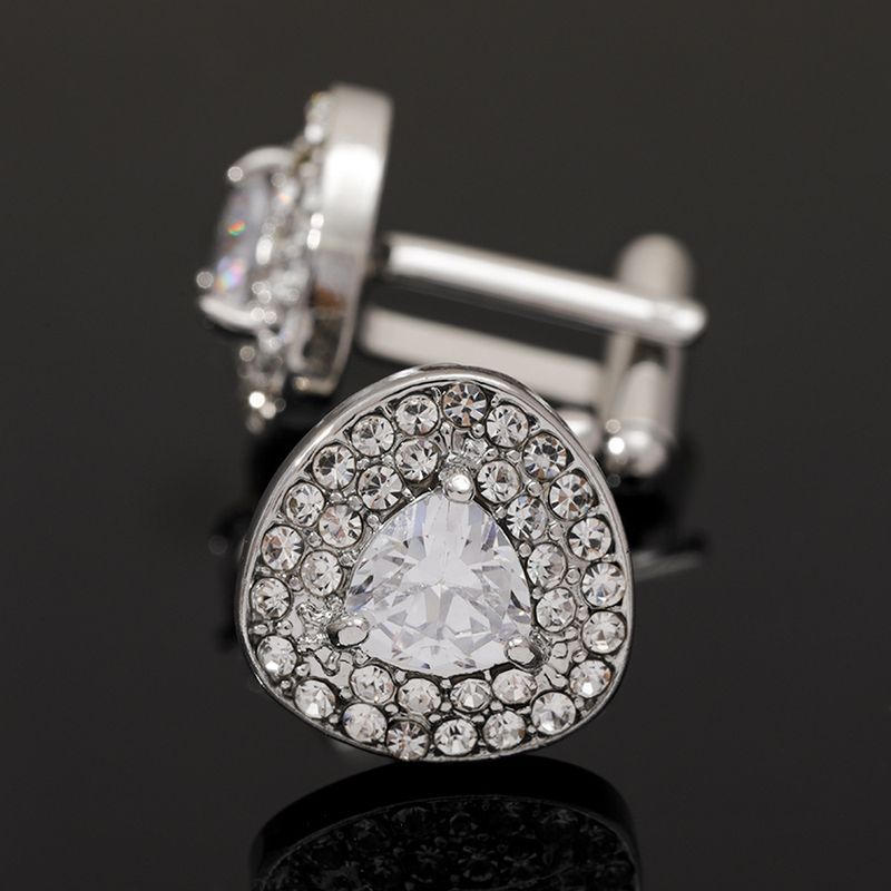 Mode diamant kristall manschettenknöpfe herren business Französisch hemd ärmel nägel krawatte clip anzug zubehör spot_voghion.com