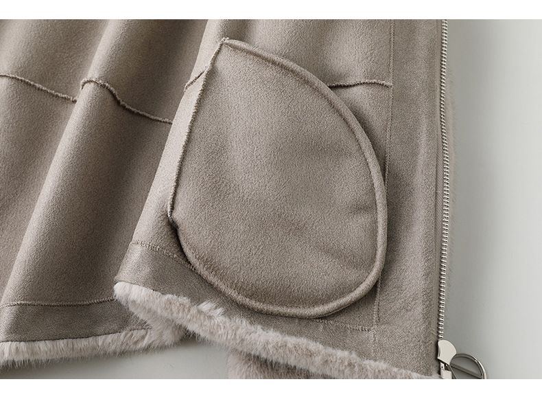 Women's Clothing Autumn And Winter Golden Mink Coat Women's Short Hooded Snow Mink Mink Fur Environmentally Friendly Fur Coat_voghion.com