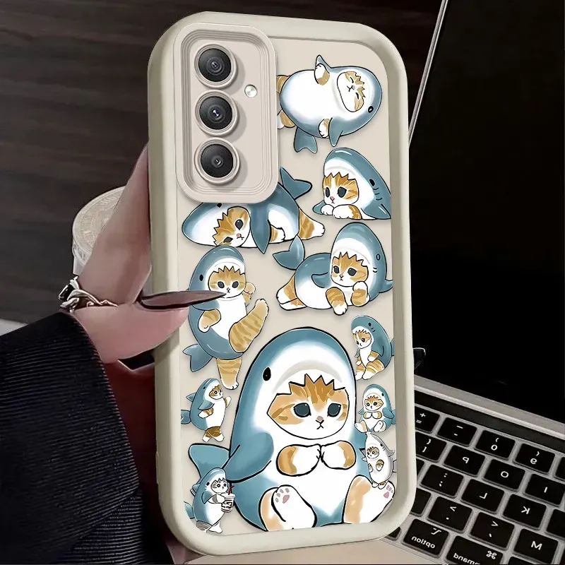Vicces Mofusand cápamacska telefontok Samsung Galaxy A35 A55 A15 A25 A16 A06 A05 A05S A24 A13 A23 A12 A22 A32 A52 A71 A51 4G-hez_voghion.com