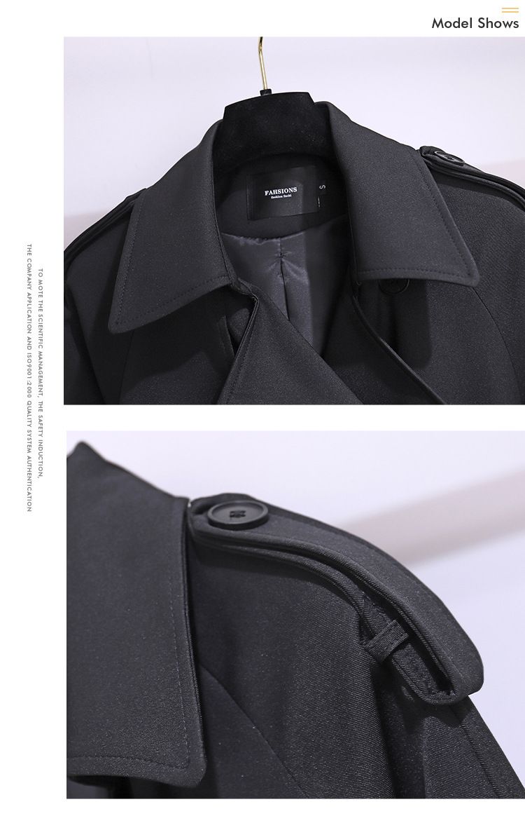 Women's Clothing Spring And Autumn New Style Small Size Medium Length Coat Temperament British Style High End Coat_voghion.com