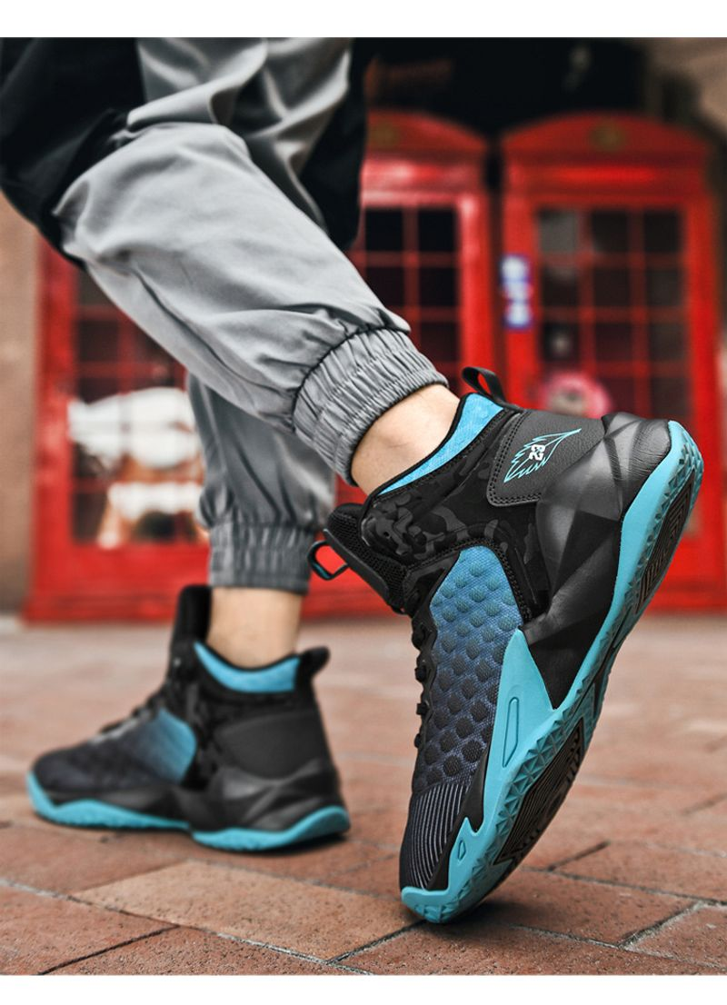 NIOHE Męskie codzienne wysokie buty do koszykówki na zewnątrz, cztery pory roku, praktyczne, profesjonalne buty sportowe_voghion.com