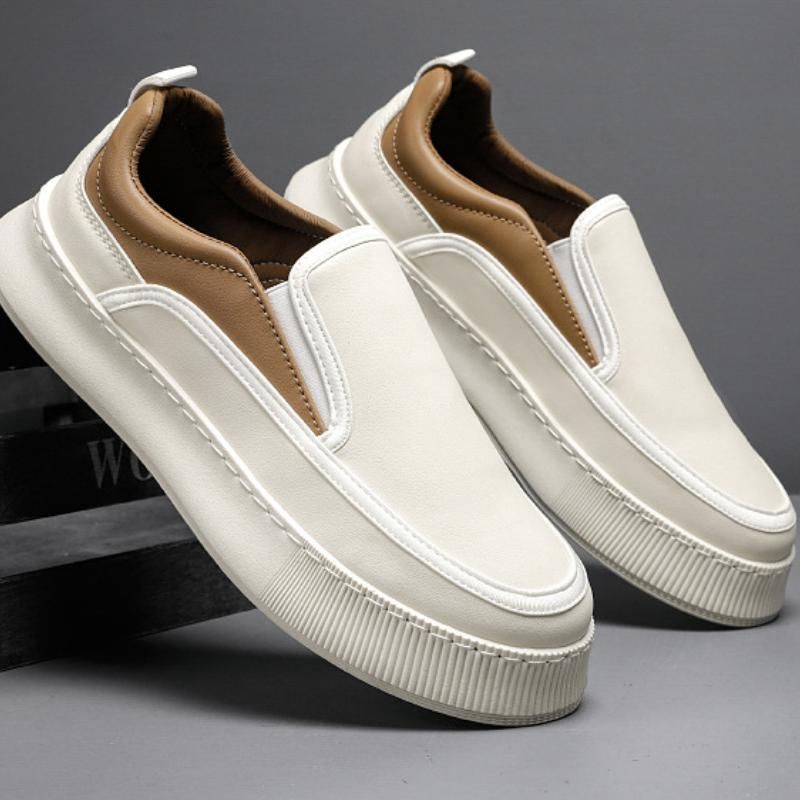 Scarpe da uomo con plateau alla moda, mocassini slip-on, comode scarpe da ginnastica da passeggio, classiche ballerine per uomo, traspiranti, robuste_voghion.com