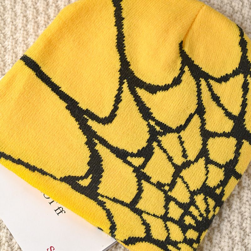 Gorros y gorras para hombre, elegantes y lujosos, de punto jacquard con diseño de telaraña, cálidos, para hombre y mujer, para el frío, para invierno._voghion.com
