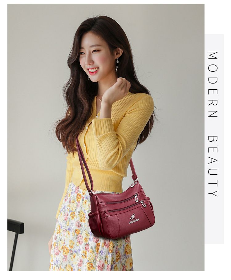 Borse da donna Borsa da donna Kangaroo Borsa da mamma alla moda alla moda Borsa a tracolla a tracolla in morbida pelle retrò zaino da donna di mezza età di grande capacità_voghion.com