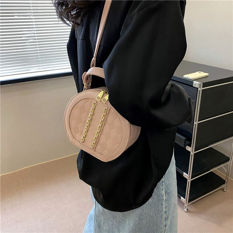 Damen 2023 Neue Single-Schulter-Crossbody-Damenmode Kleine runde Tasche Koreanische Version Yangqi Lingge Network Red_voghion.com