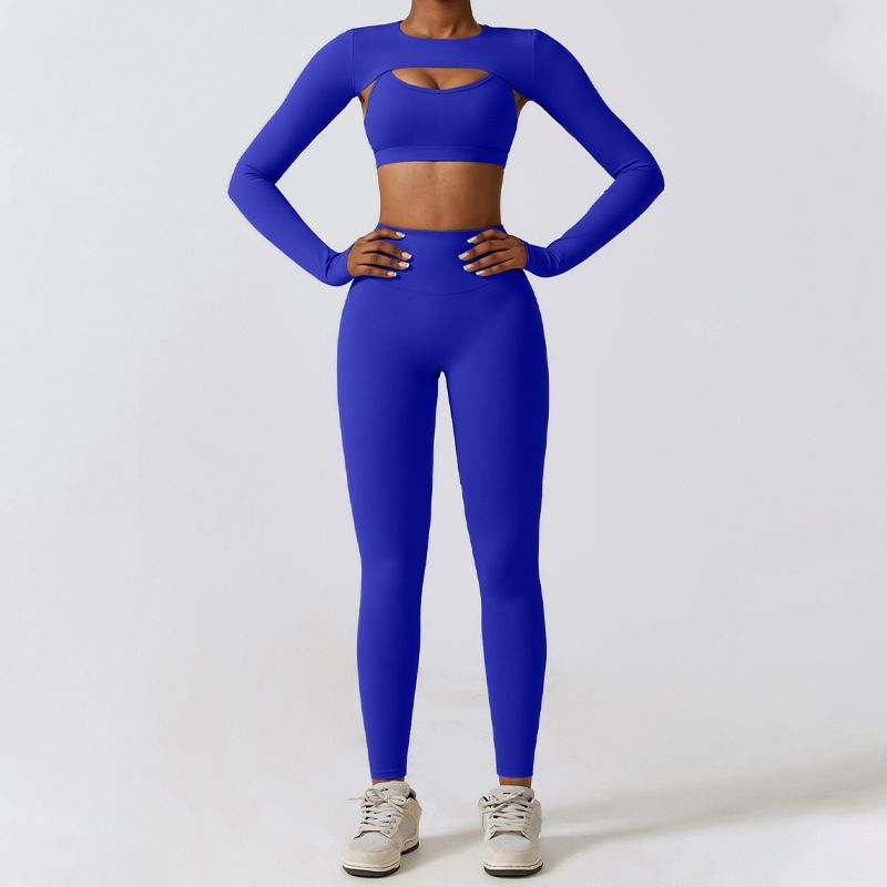 Abbigliamento da yoga LazyZoom per donna, completo da allenamento per la corsa e il fitness estivo di alta qualità, con sensazione di nudità, schiena bella e ad alta elasticità._voghion.com