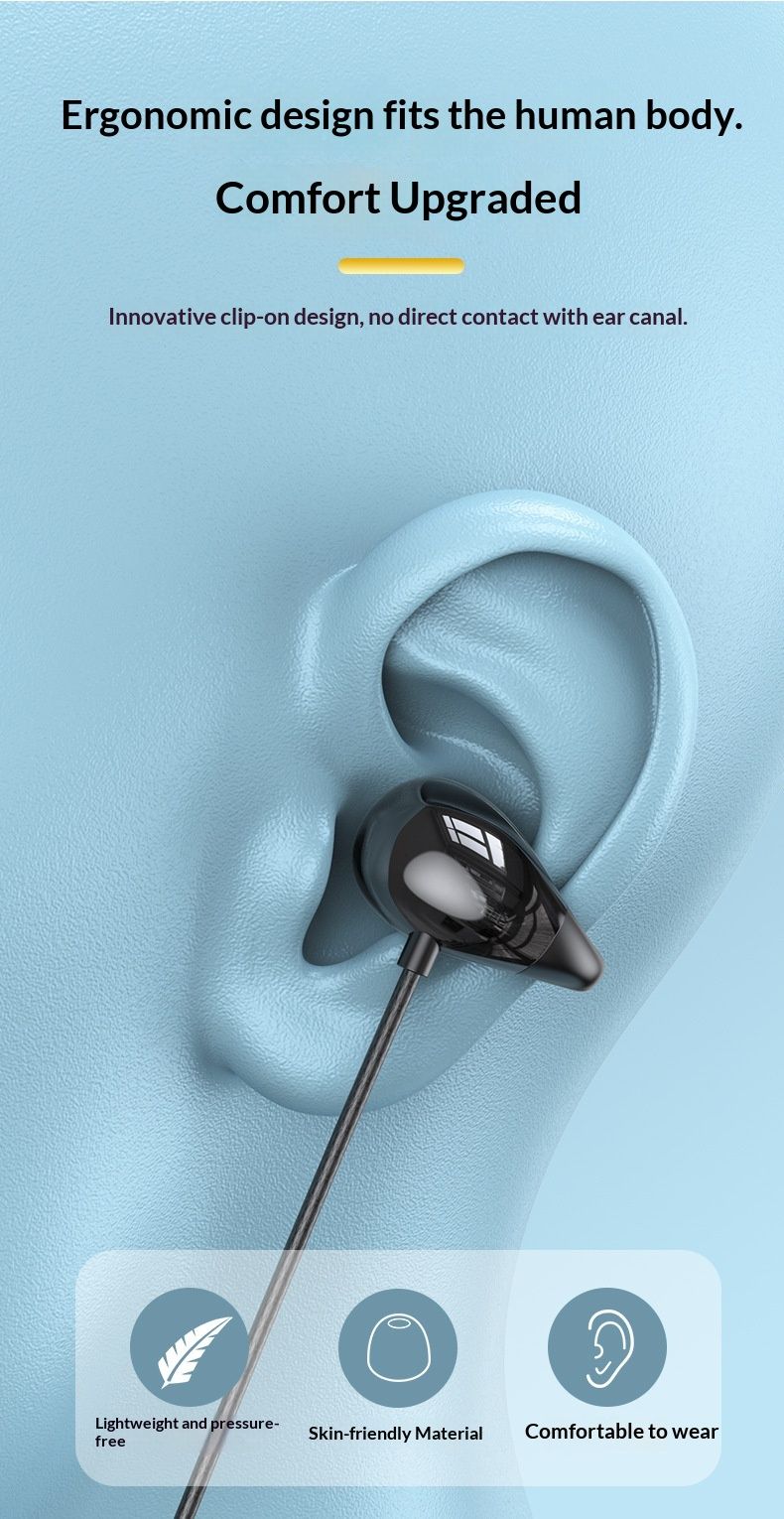 Hold Hold TYPE-C Digital Clip-On-Kopfhörer mit Kabelfernbedienung für Sport-Karaoke, IP15, universell einsetzbar, Direkt vom Hersteller, sofort lieferbar_voghion.com