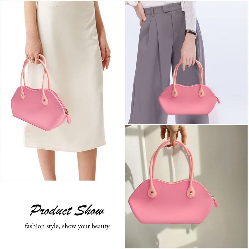 Borsa portaoggetti versatile in silicone da donna a forma di labbra, molto venduta_voghion.com