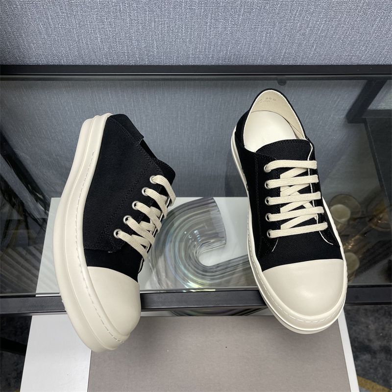 RO 24Ss Heel Folding Dark Low Cut Nylon Canvas Couple Board Lazy Shoes_voghion.com