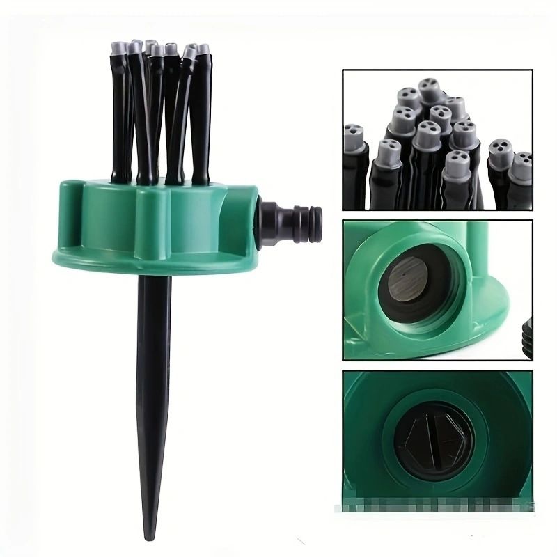360 Grad automatische Multi-Kopf Bewässerung Garten Bewässerung Werkzeug Blume Sprinkler Kopf_voghion.com