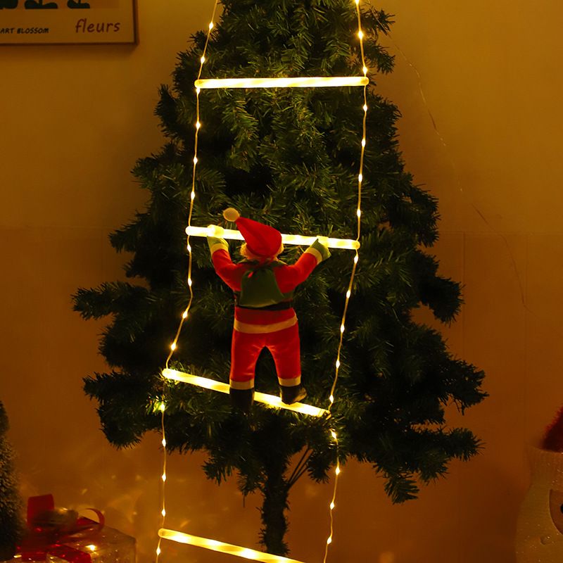 Cross-Border New Bell Santa Claus LED Ladder Christmas Tree Holiday Decoration Outdoor Waterproof Atmosphere Light_voghion.com