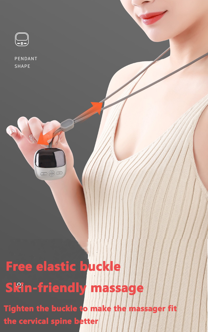 Smart Hanging Neck Cervical Massager Hot Compress Mini Spine Massager Portable EMS TENS Back Thigh Hand Massage For Pain_voghion.com