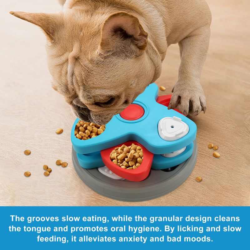 New Product Puzzle Food Hiding Foraging Pet Slow Feeder Bowl Multi-layer Rotating Dog Toy_voghion.com