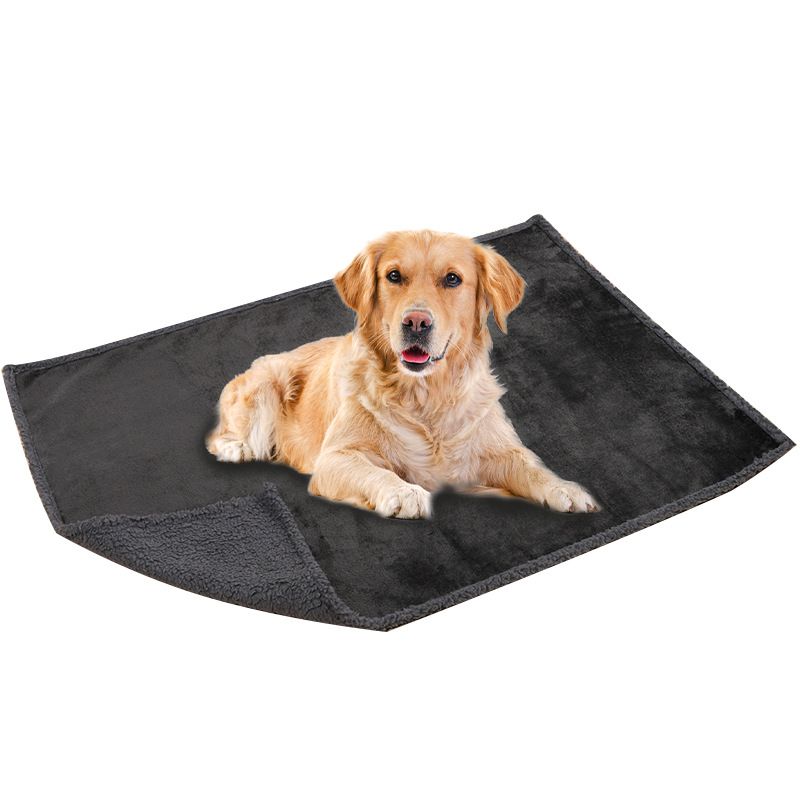 Waterproof Blanket Flannel Fleece Composite Thickened Pet Mat Dog Bed_voghion.com