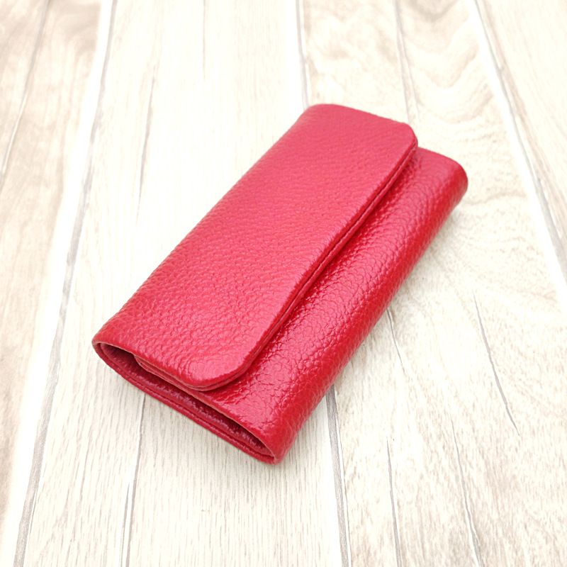 Oberschicht-Rindsleder mit Litschi-Textur, große Geldbörse mit Geldklammer, praktischer Schlüsselhalter_voghion.com