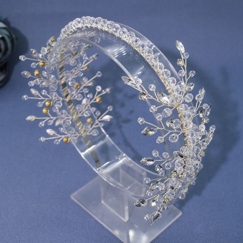 Copricapi da sposa, cerchietti con perline di cristallo pressate, cerchietti con strass fatti a mano, corone per capelli, accessori per capelli da abito_voghion.com