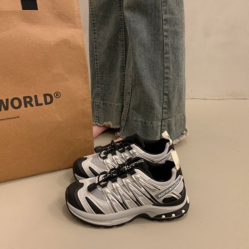 Sneakers casual da donna in vera pelle con suola spessa, 2025, nuove scarpe da trekking e da corsa coreane, alla moda, comode e comode._voghion.com