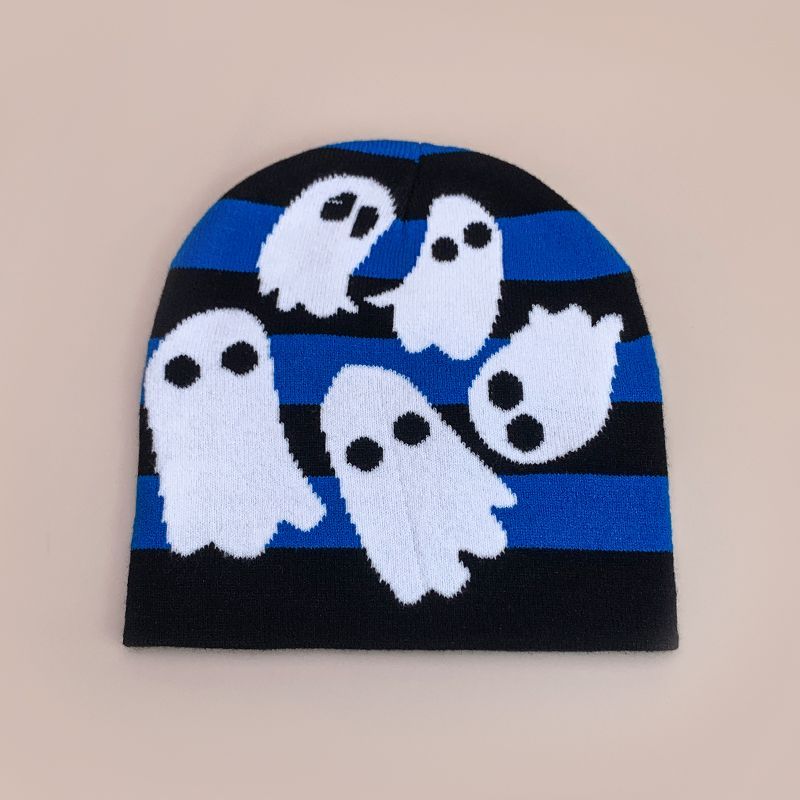 New Hip Hop Halloween Men's and Women's Jacquard Woolen Knitted Autumn/Winter Hat Trendy Alphabet Warmth_voghion.com