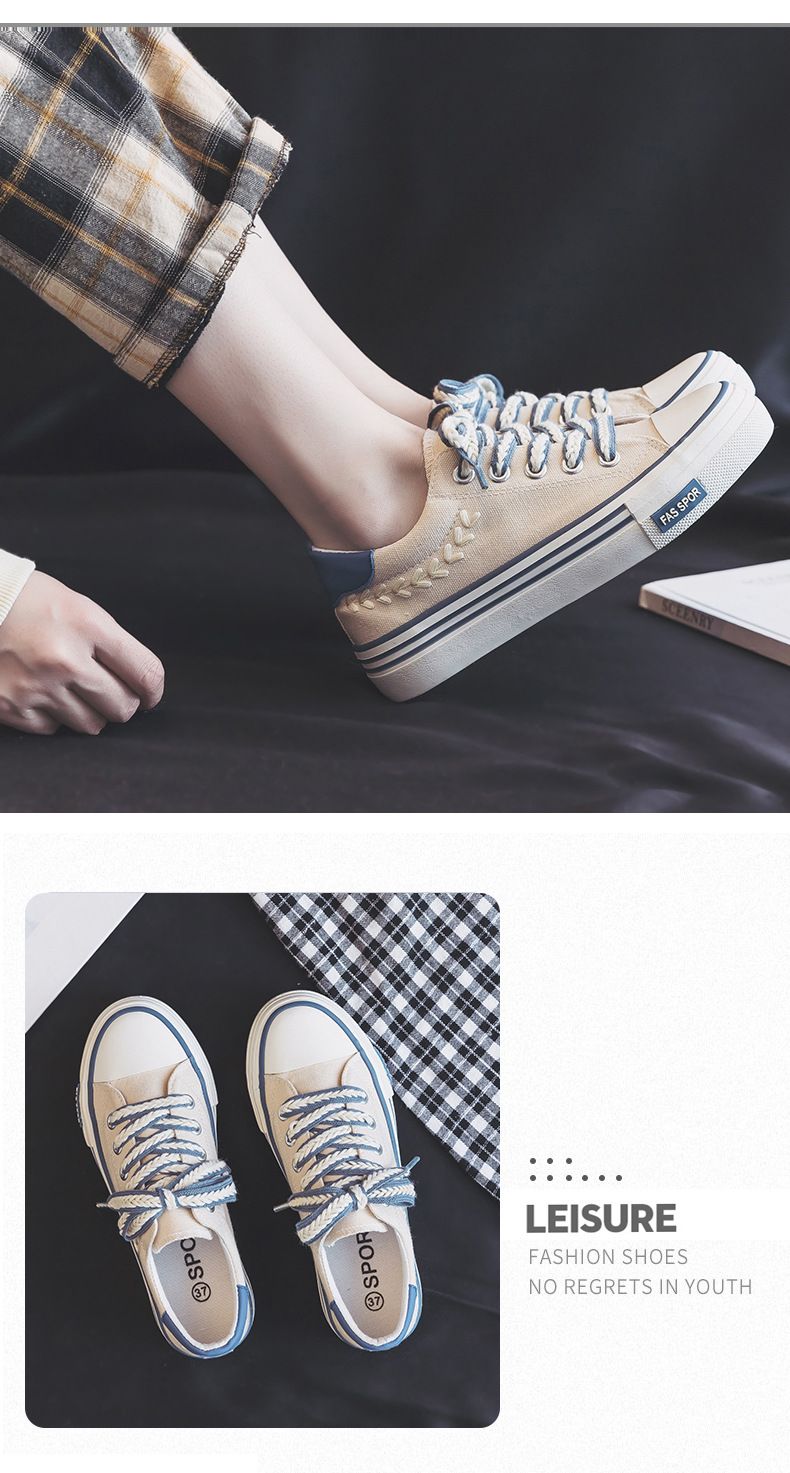 Damenschuhe Trendy Schuhe All-Match Dünnes Nischendesign Lässige Atmungsaktive Canvas-Schuhe_voghion.com