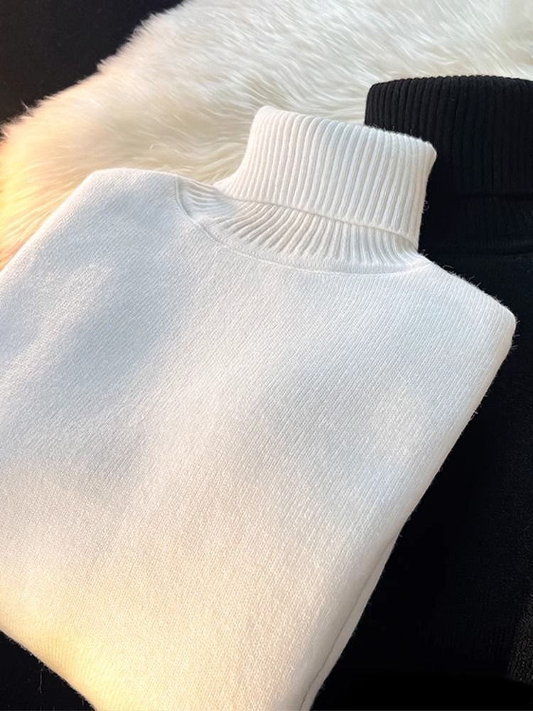 2023 Korean Fashion Turtleneck Autumn New Versatile Comfortable High-Quality Inner Sweater For Men_voghion.com