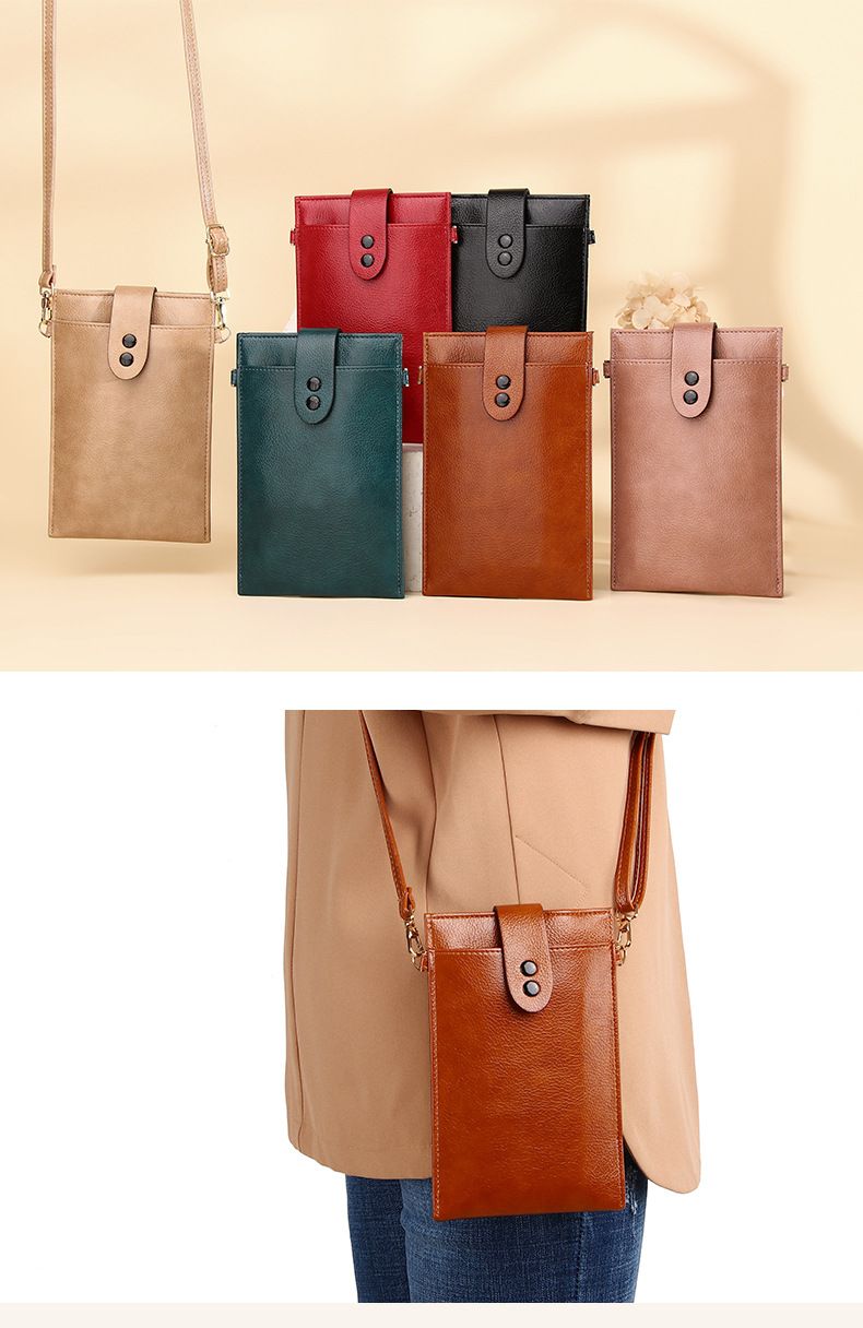 Cell Phone Bag Literary And Retro Shoulder Bag Simple Casual Vertical Mini Bag Crossbody Mobile Phone Bag_voghion.com