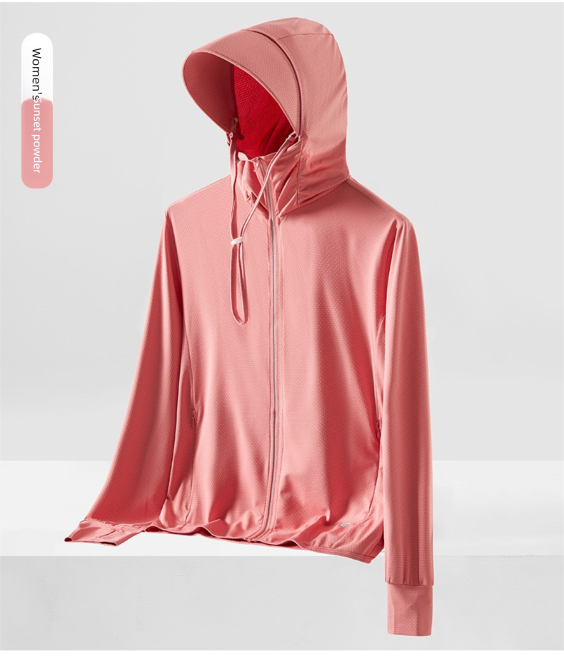 Sommerkleidung für Paare, ultradünn, atmungsaktiv, Sonnenschutz, UV-Schutz, Windjacke in Übergröße mit Kapuze, Eisseidenhaut_voghion.com
