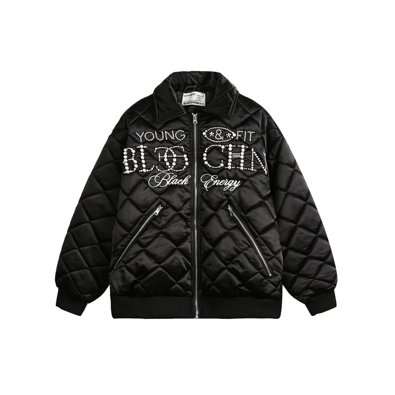 Herrenbekleidung Jiayiku Fashion Brandneue Winter-Baumwolljacke mit amerikanischem Retro-Perlendesign und gepolsterter Nischenjacke_voghion.com