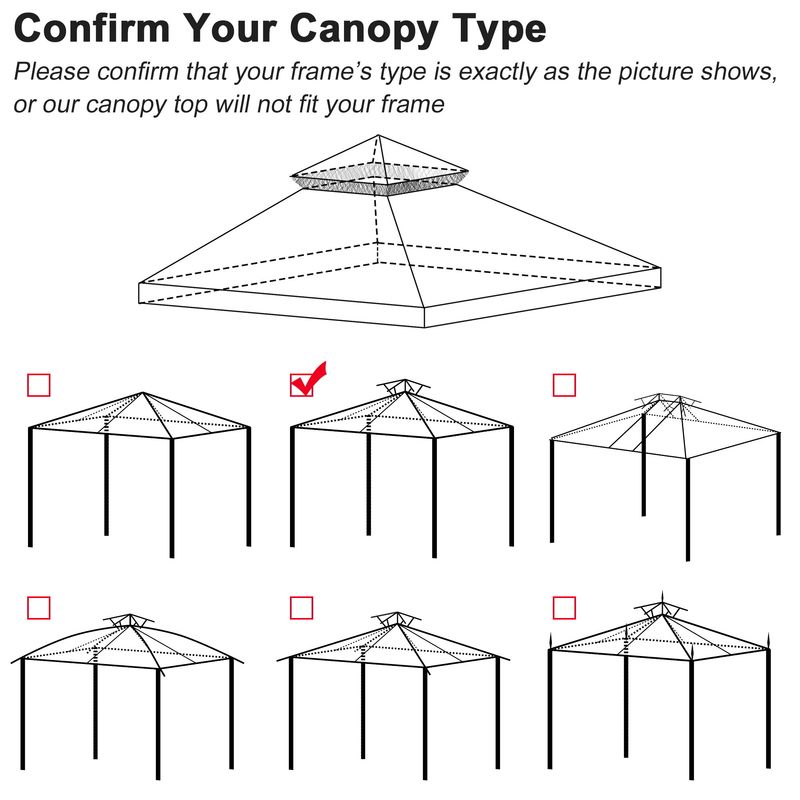 10x10ft 2T Tent Top Red10x10ft 2T Tent Top Red_voghion.com
