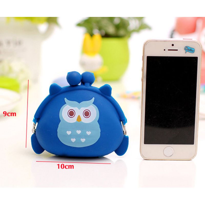 Portamonete in silicone con gufo, creativo coreano, piccolo portamonete con chiave, in silicone, a forma di cartone animato, per la casa_voghion.com
