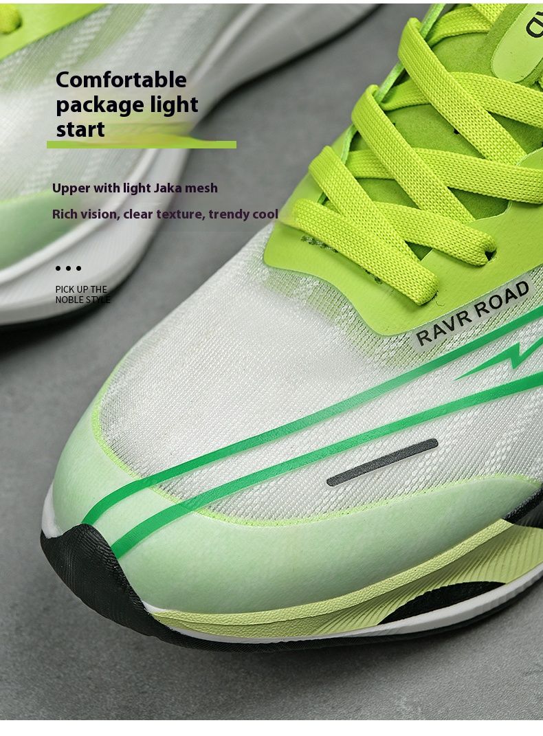 Zapatillas de running de carreras de carbono auténtico para hombre, ultraligeras y con amortiguación, de malla fina, para caminar._voghion.com