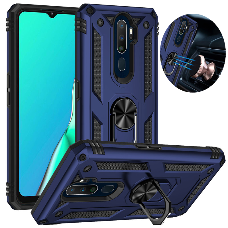 Per OPPO A9 2020 Custodia Antiurto Armatura Supporto per auto magnetico Anello protettivo Cover posteriore per OPPO A5 2020 Custodie per telefoni_voghion.com