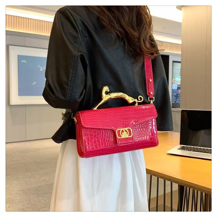 Raffinata borsa a tracolla leopardata da donna 2023 Nuovo senso del design, alla moda e versatile, popolare su Internet, diagonale_voghion.com