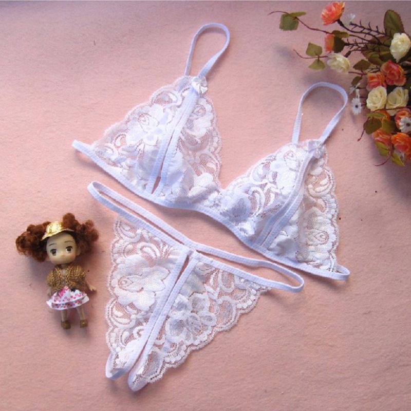 Open Crotch No-Take-Off Single Bowknot Sexy Lace Panties Women's Sensual Passion Thong Plus Size T-Pants_voghion.com