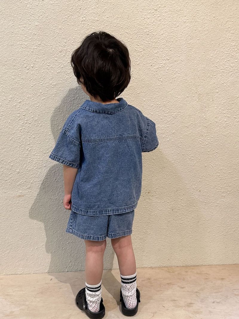 Trajes vaqueros de verano para niños, ropa de verano de manga corta para bebés, vestidos para niñas y hermanos, 2025_voghion.com