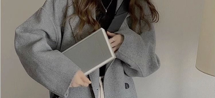 Cappotto in lana di cashmere spesso per donna autunno e inverno 2024, nuovo stile, cappotto in lana coreano di media lunghezza_voghion.com