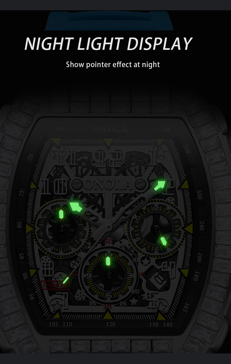 ONOLA - Men's fully automatic mechanical unique design, diamond inlaid strap, waterproof watch, popular knowledge and_voghion.com