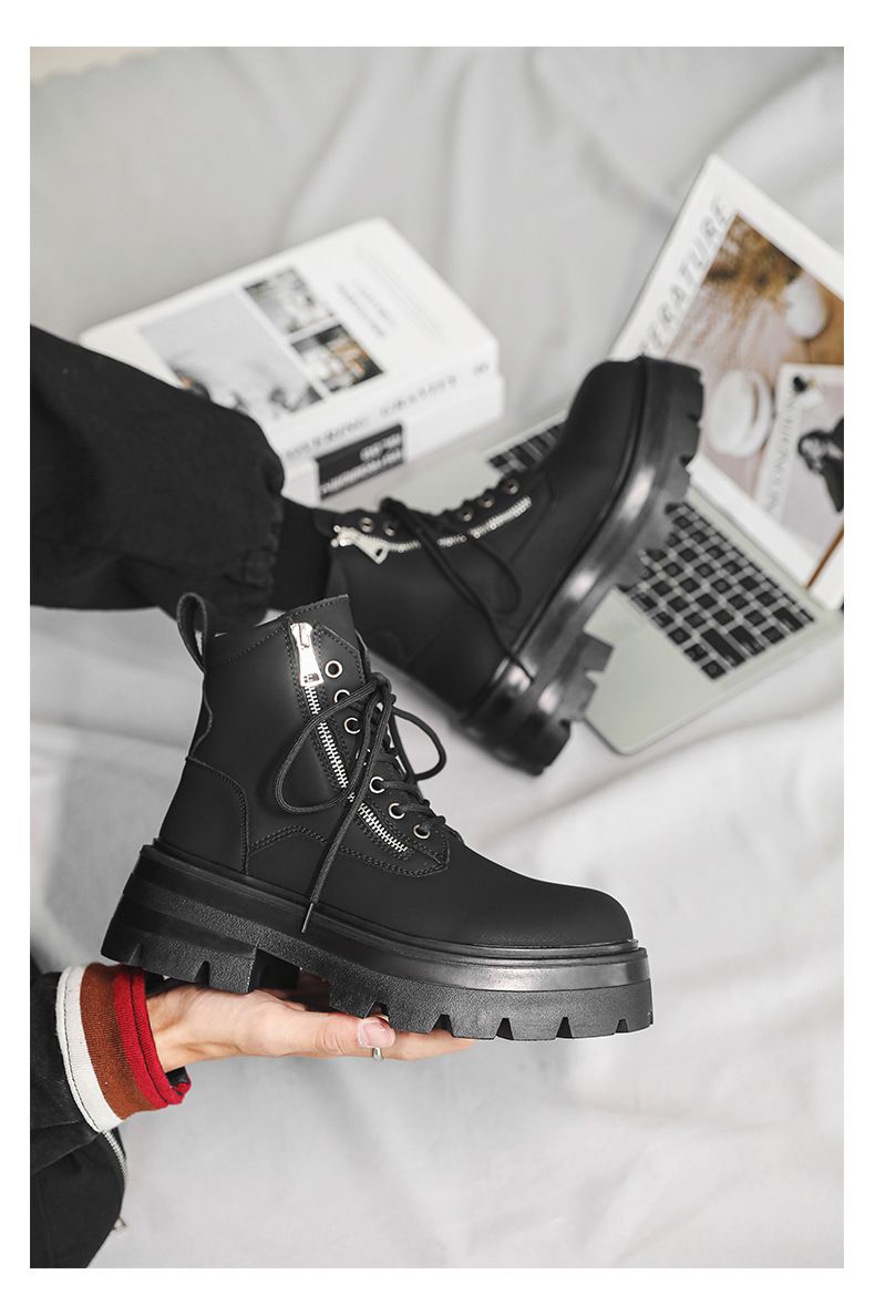 Lässige Martin-Stiefel Retro-Werkzeugstiefel Outdoor-Wanderstiefel Nischen-Herrenstiefel_voghion.com