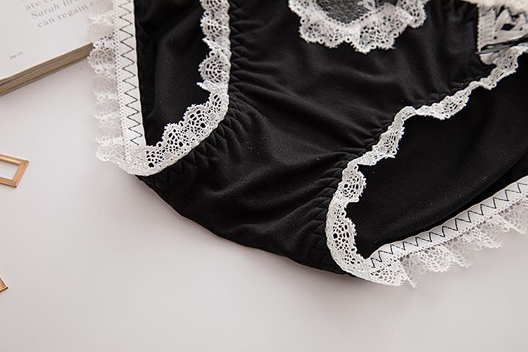 Intimo Mutandine in cotone modale Slip sexy a vita bassa senza cuciture con orlo in pizzo morbido_voghion.com