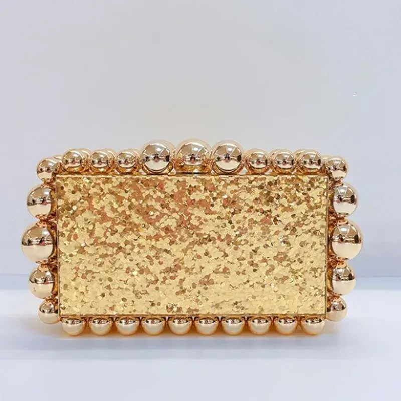 Frauen Klar Acryl Box Abend Kupplung Geldbörsen Für Hochzeit Party Grün/Lila Folie Perlen Geldbörsen Und Handtaschen Designer_voghion.com