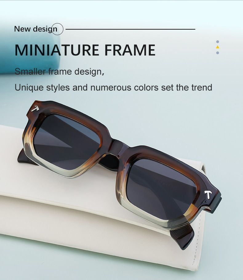 Neue modische Sonnenbrille mit quadratischem Rahmen für Herren, Persönlichkeit, einfache Sonnenbrille, schwarze Sonnenbrille für Herren_voghion.com