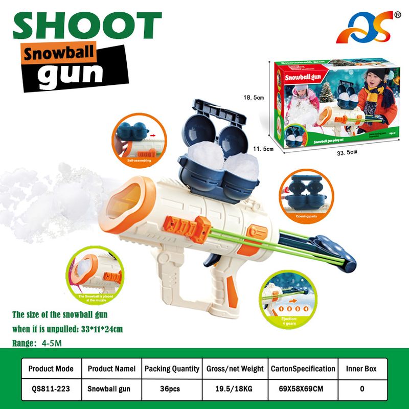 Spot Snowball Cross-border Toy Snow Cannon Battle Snowball Gun Shooting Interactive Christmas Snowball Snowball Fight 2025 Edition_voghion.com