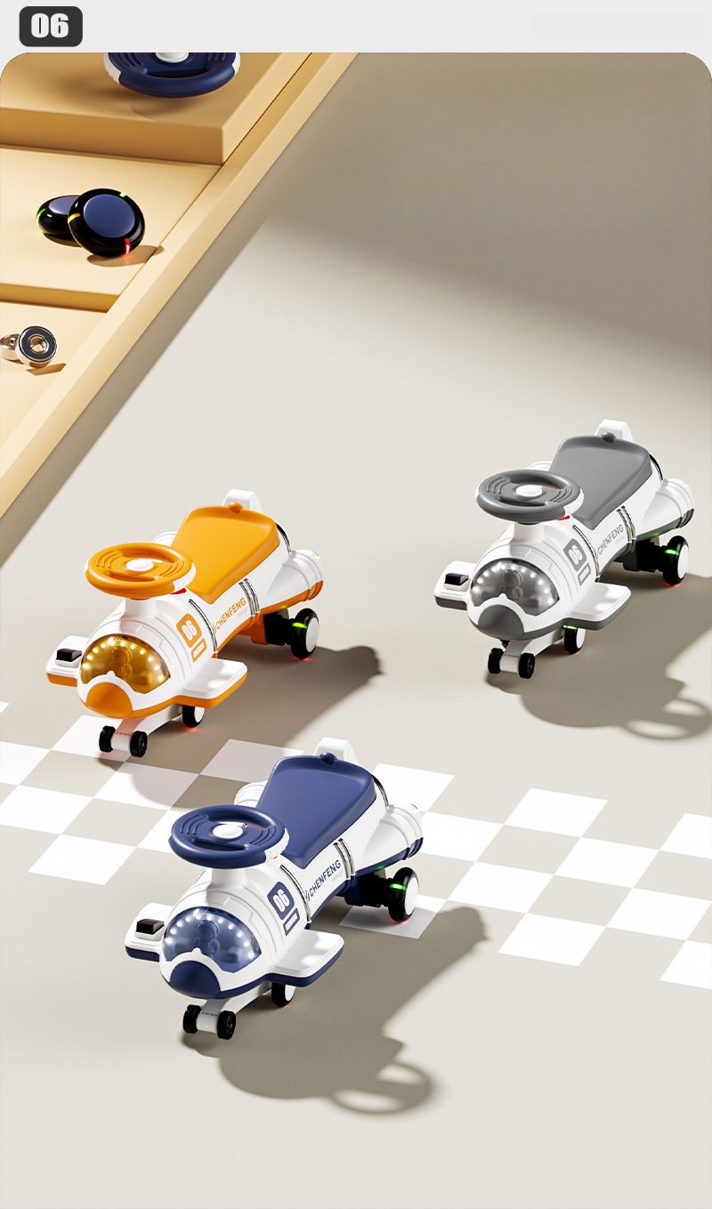 Children's Electric Twist Anti-Tip Universal Wheels Ride-On Adult Rechargeable Boys Girls Baby Scooter Swing Car_voghion.com