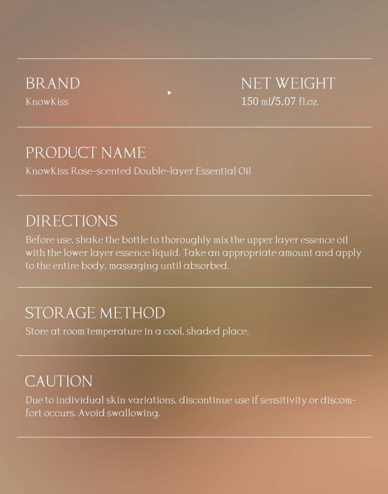 KnowKiss Rose Fragrance Double Essential Oil 150ml_voghion.com