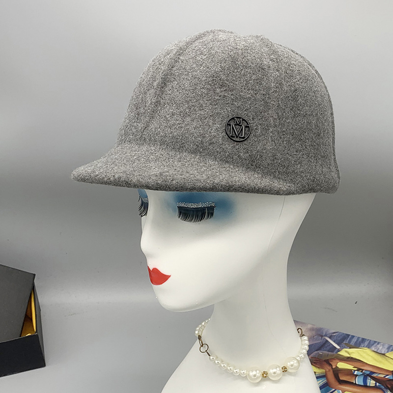 Vlněná baseballová čepice, meloun, pánská a dámská čepice, univerzální sluneční klobouk_voghion.com