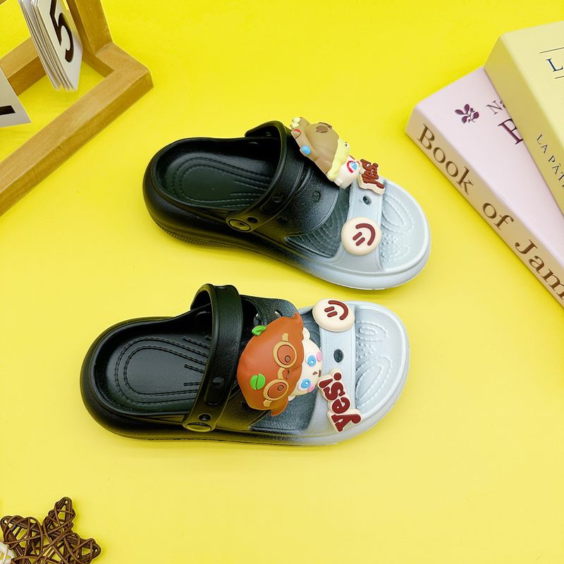 Mode Cartoon Bubble Mart Eltern-Kind-Hausschuhe Neue vielseitige flache Jungen Mädchen rutschfeste Sandalen mit weicher Sohle_voghion.com